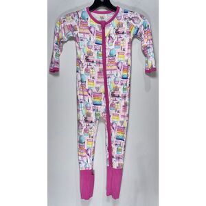 Birdie Bean bamboo Birthday zip up sleeper size 3T